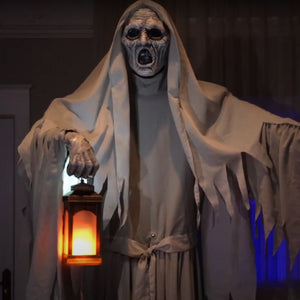 Schauriges Horror Spuk Phantom mit Geisterlaterne 2,15 Meter XL