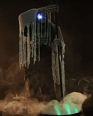 Giftmischer Dämon Cauldron Creeper lebensgroß Licht Sound