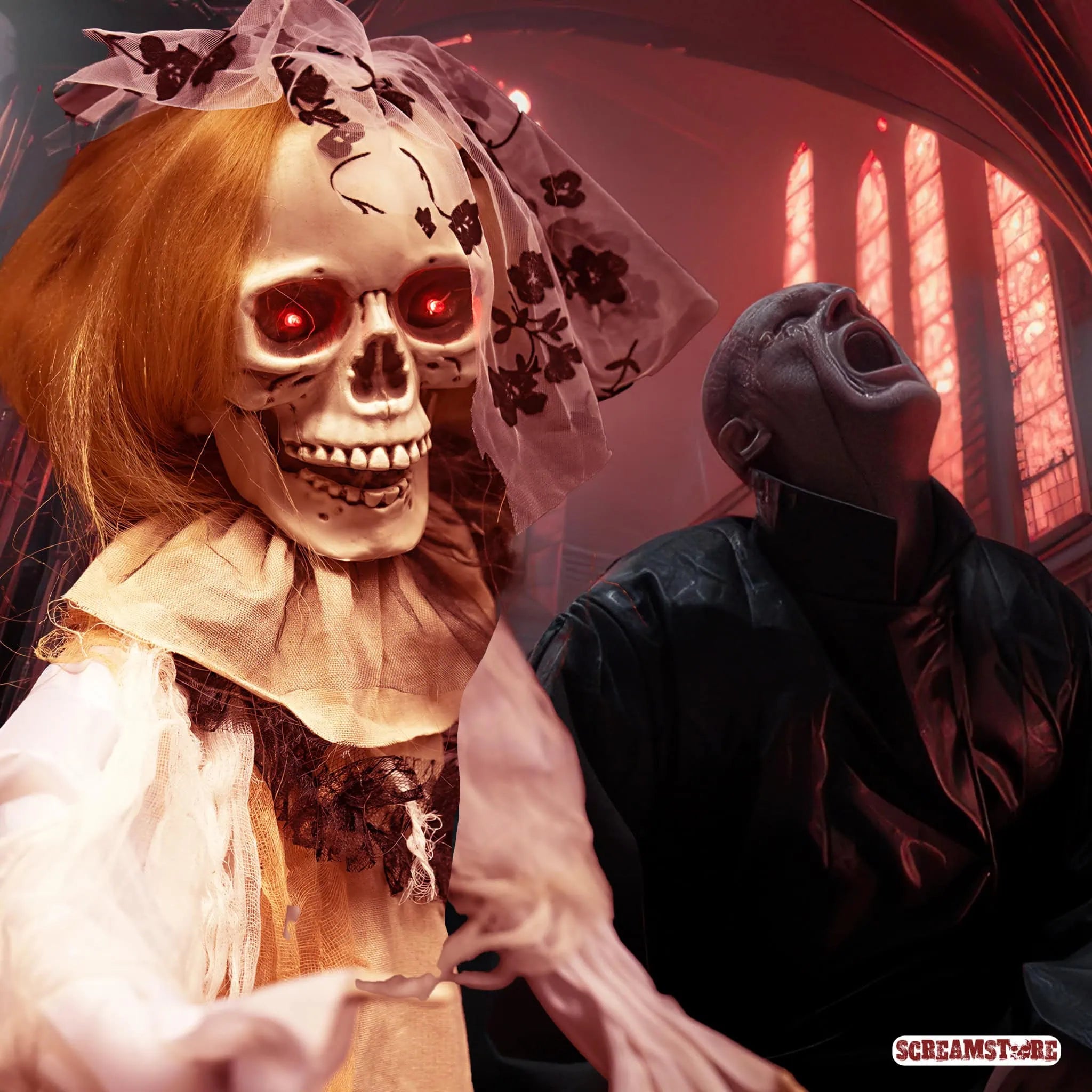 Bristol Novelty Skelett-Zombie-Kostüm (Weiß) – Inkl. Jumpsuit, Kapuzenmaske, Hut & Handschuhe Für Halloween