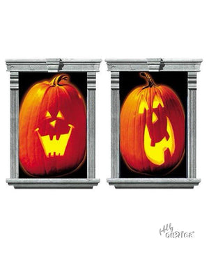 Riesige Fenster Kürbisse XL Halloween Pumpkins