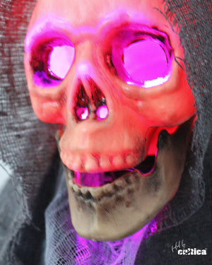 Huge luminous skull hanging demon color change