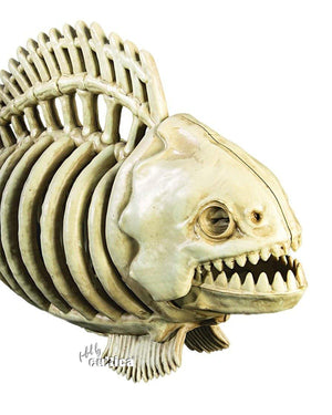 Skelett Horror Piranha - SCREAMSTORE