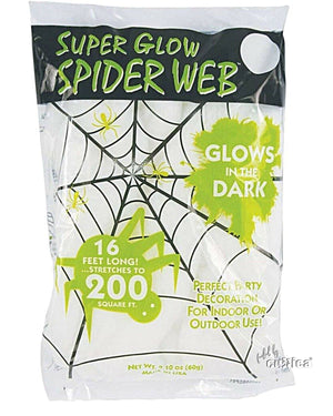 Spinnweben "UV Glow" + 42 Spinnen - SCREAMSTORE