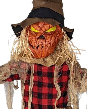 Freaky Scarecrow Pumpkin Guy Animatronic